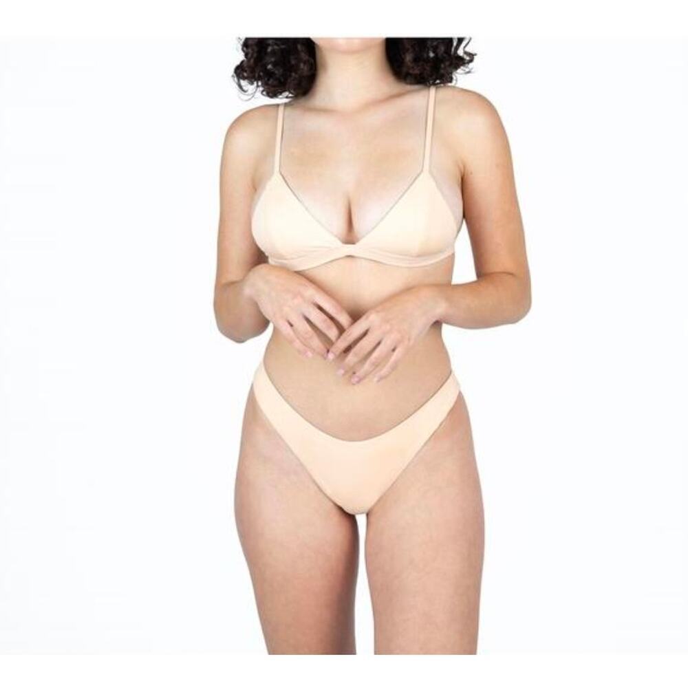 Bromelia Valentina bikini glow Skin tones nude sz small new with tags $170 WL178